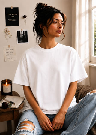 T-shirt female model